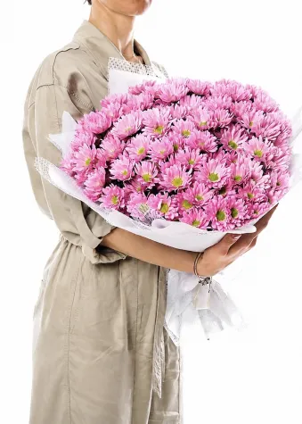 Pembe papatya buketi 