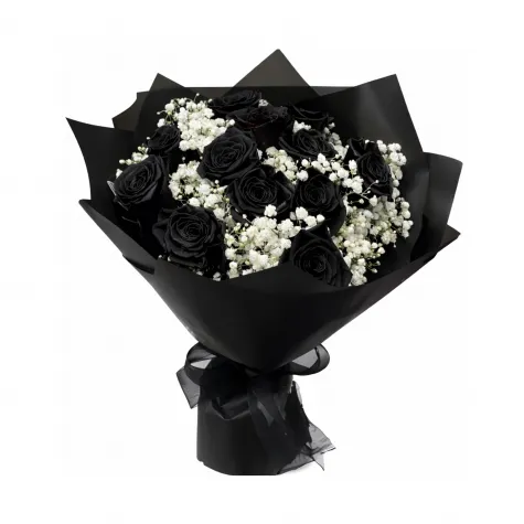 CANLI 11 SİYAH GÜL BUKETİ 